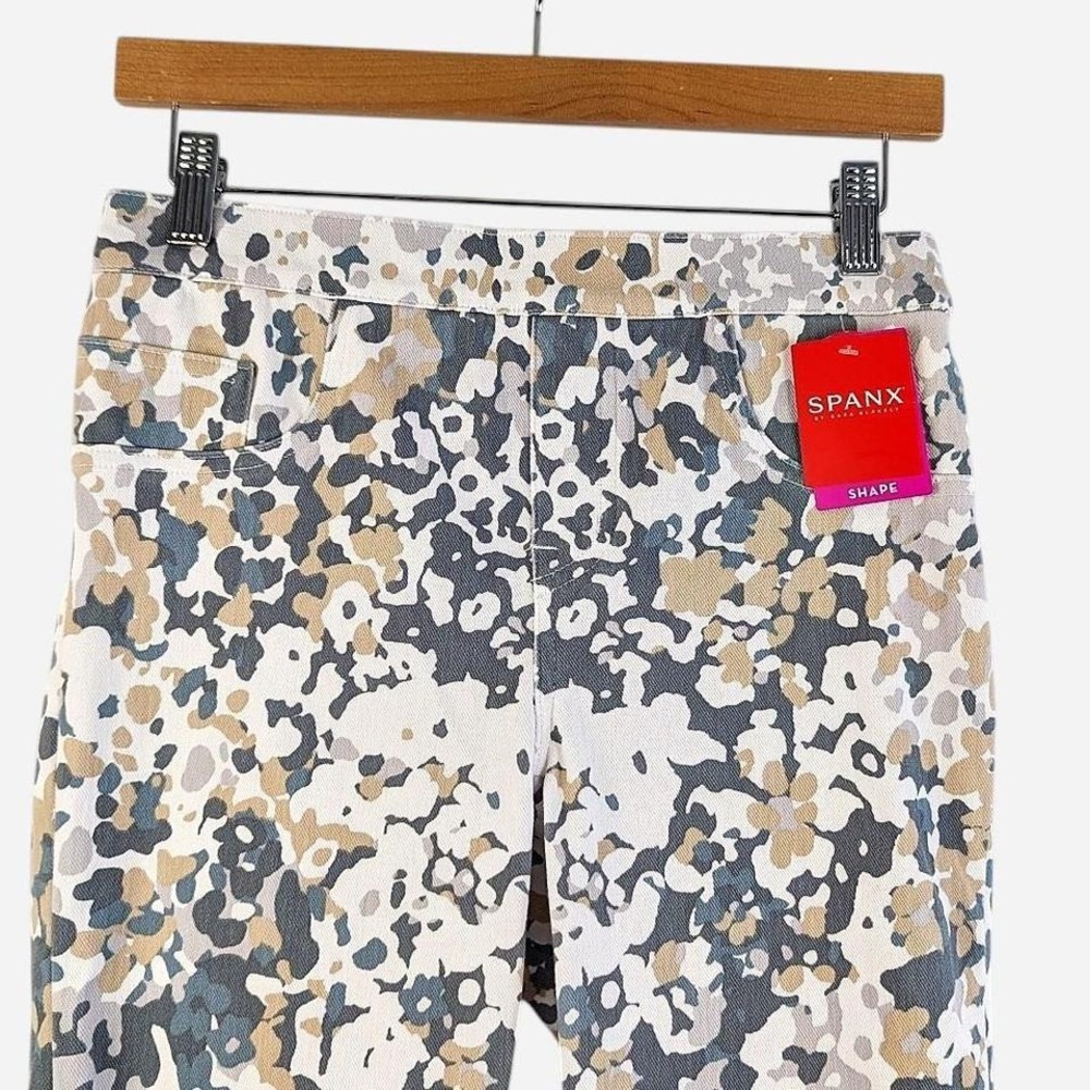 NWT SPANX Jean-ish Ankle Legging Abstract Floral Tummy Control Five-Pocket - M - Picture 3 of 7